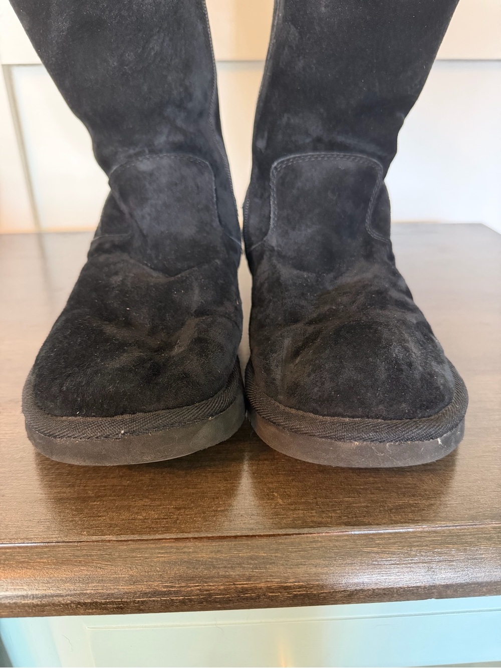 UGG Black Suede Studded Mid-Calf Boots - Picture 14 of 14